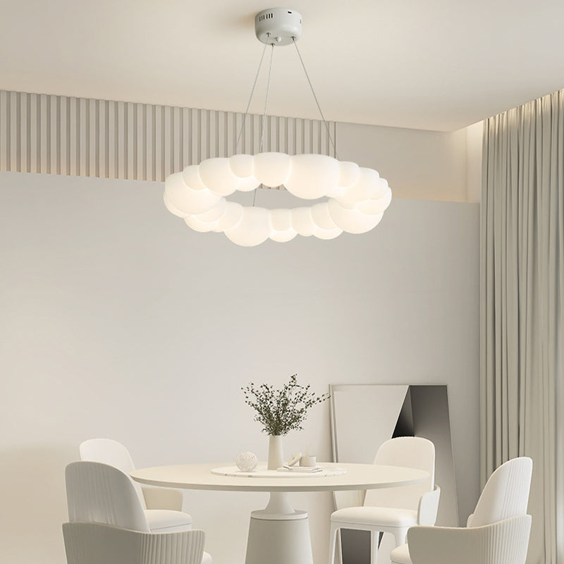 Bubble Cloud LED Ceiling Light - Nordic Stepless Dimming Chandelier with Creative Floating Design