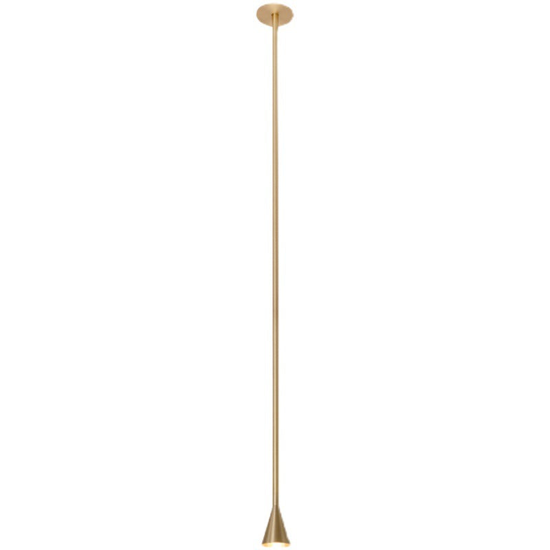 39.4'' Modern Vertical Long Metallic Cone Tube Pendant Light