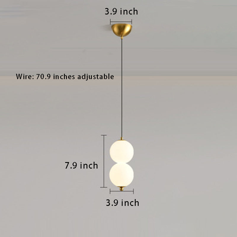 Modern Round String Vertical Balls Pendant – Dimmable LED Chandelier