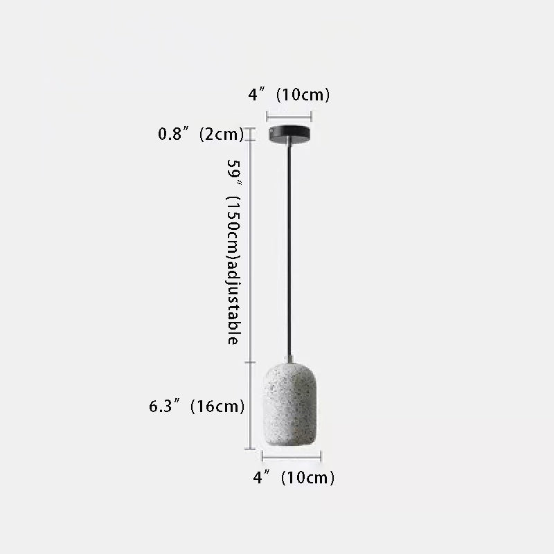 Nordic Cement Cylinder Pendant Light ,LED Hanging Lamp for Kitchen Island & Dining Room