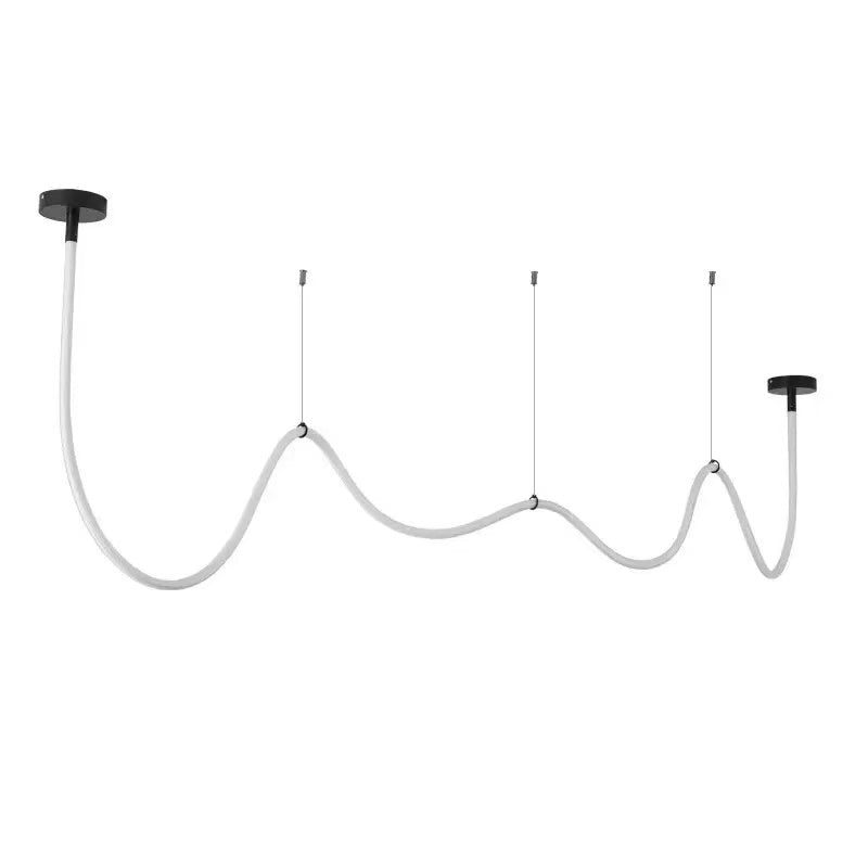 Modern Minimalist LED Silicone Rope Pendant – Ideal for Living Rooms & Dining Spaces