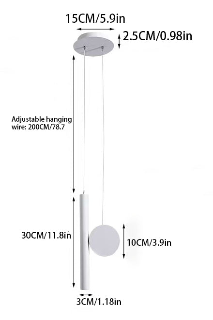 Doi LED Pendant Light: Adjustable Tube Spotlight for Versatile Illumination