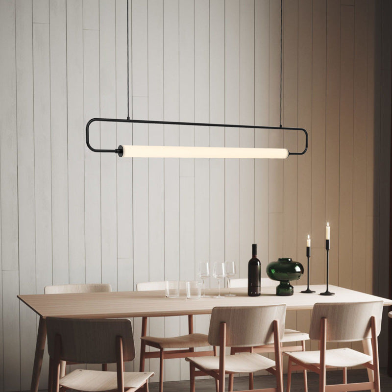 Minimalist Black/Gold LED Bar Pendant: Contemporary Style for Bars, Kitchens & Dining