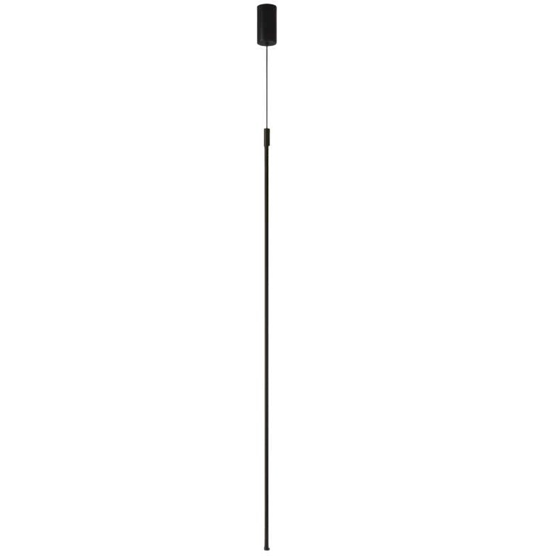 Black Long Vertical Linear LED Pendant Light - Ceiling Hanging Design