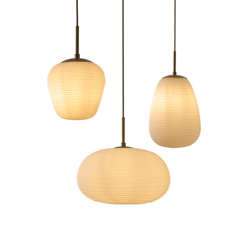 White Glass Pendant Light - Elegant Hanging Design