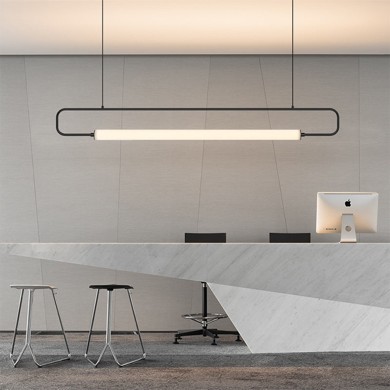 Minimalist Black/Gold LED Bar Pendant: Contemporary Style for Bars, Kitchens & Dining