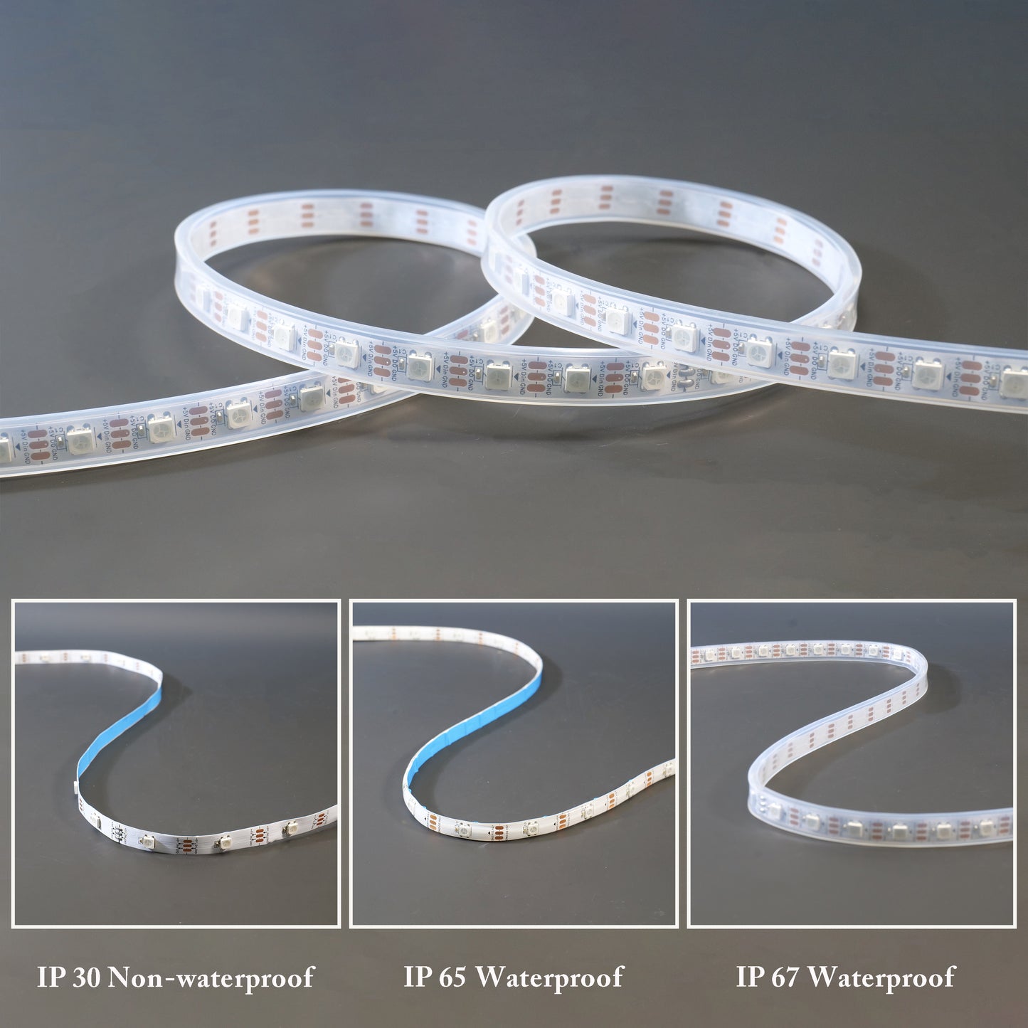 WS2812 RGB LED Pixel Strip 5050SMD Pure Gold Plated ,Flexible Full Color, DC 5V, 30-144 Pixels/Meter Optional
