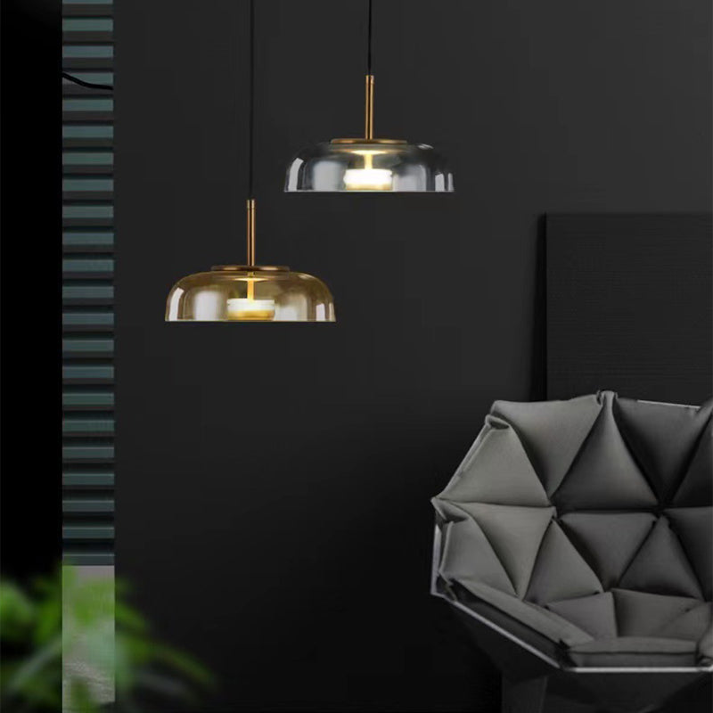 Classic Nordic 1-Light Glass Pendant Lamp – LED Hanging Lighting