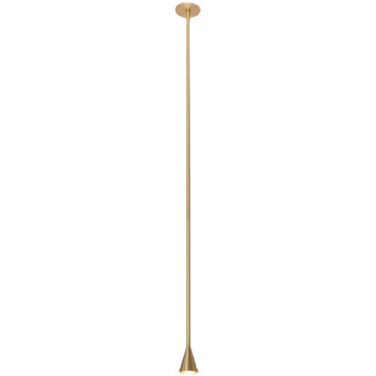 39.4'' Modern Vertical Long Metallic Cone Tube Pendant Light