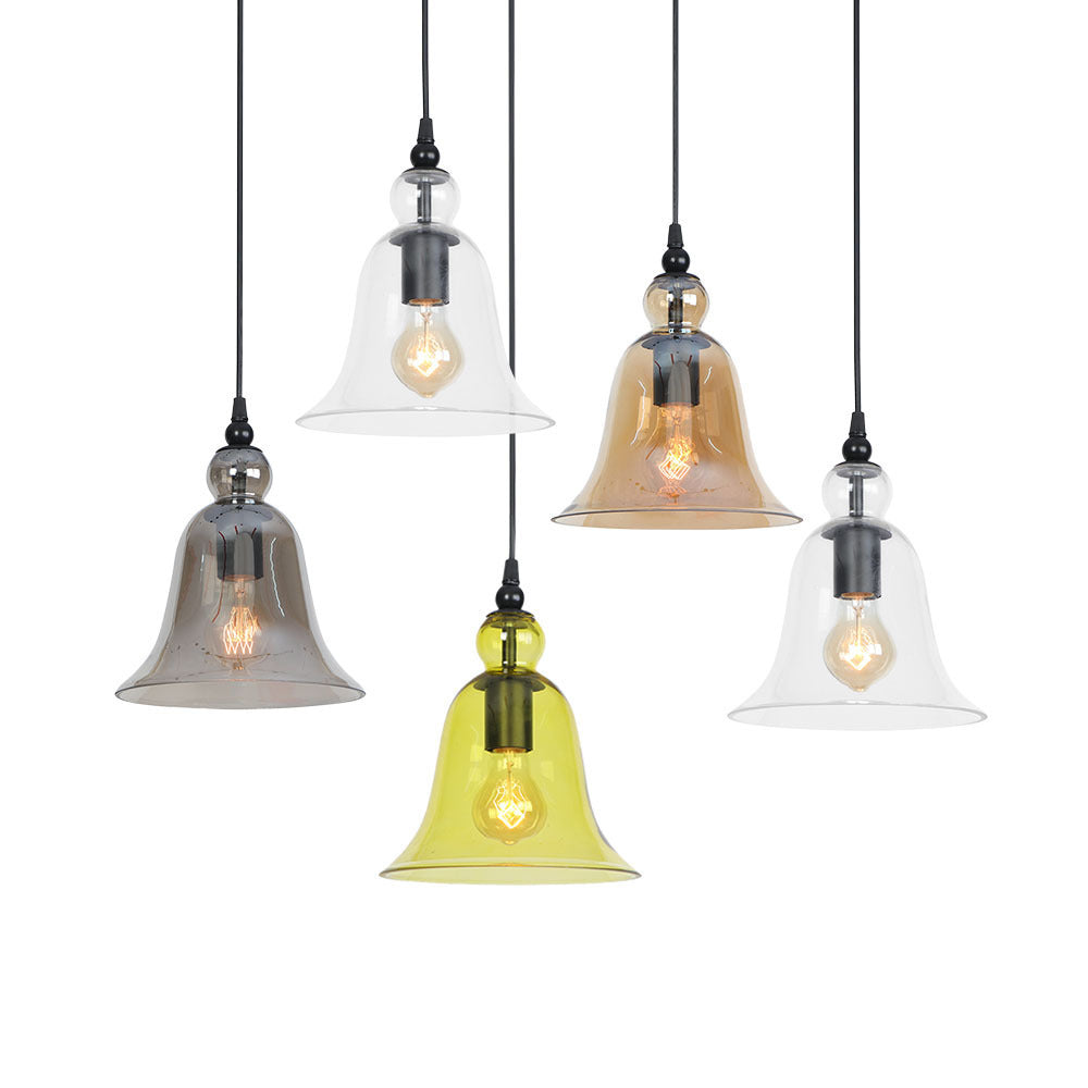 Iron and Glass Vintage Pendant Light – Chimes-Inspired Style