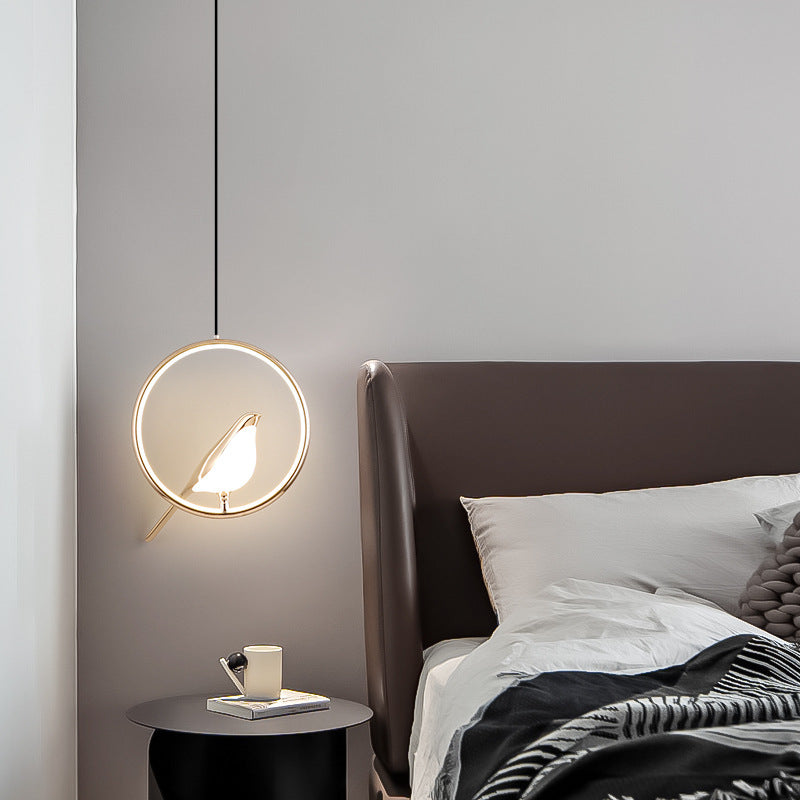Modern Magpie Circle/Oval Ring Pendant Light