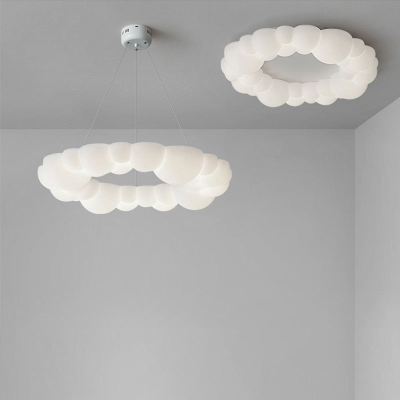 Bubble Cloud LED Ceiling Light - Nordic Stepless Dimming Chandelier with Creative Floating Design