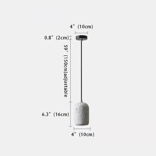 Nordic Cement Cylinder Pendant Light ,LED Hanging Lamp for Kitchen Island & Dining Room